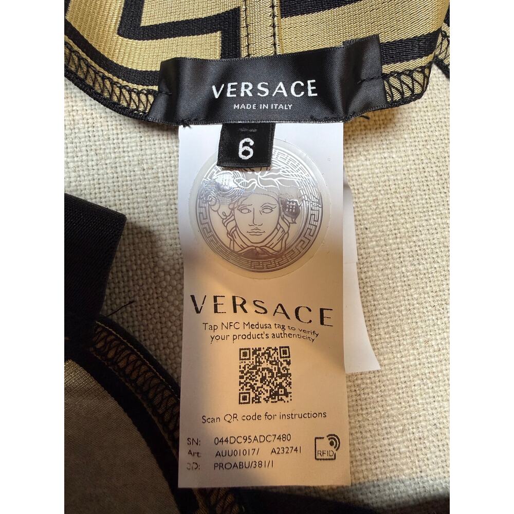 Versace Medusa Stretch Cotton Jock Strap in Black Size 6/L - Picture 8 of 11